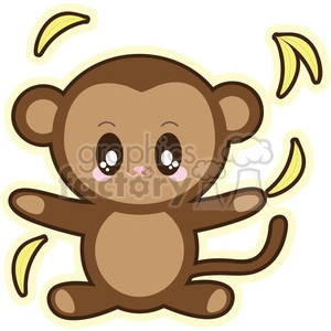 Cartoon monkey illustration clip art image