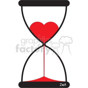 The clipart image shows an hourglass with a heart inside, representing the concept of love being limited by time. It symbolizes the idea that relationships have a finite amount of time, and encourages us to cherish the time we have with our loved ones. The hourglass is often used as a metaphor for the passing of time, while the heart represents love and affection.
