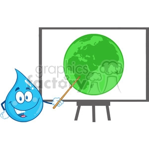 Earth Water Drop  Great PowerPoint ClipArt for Presentations 