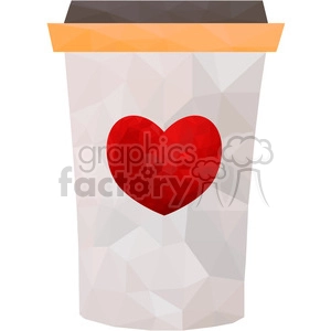 Coffee cup triangle art geometry geometric polygon vector graphics RF clip art images