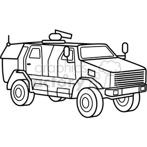 military armored mrap vehicle outline