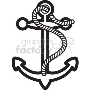 small anchor design illustration graphic black white
