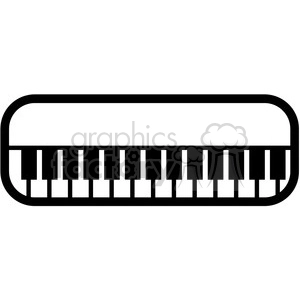 piano keyboard vector icon