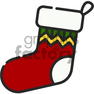 christmas stocking vector icon