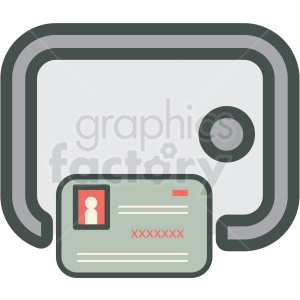 credit card safe vector icon