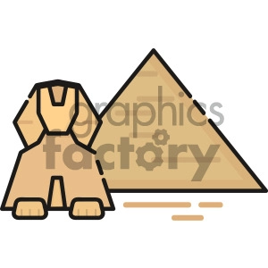 Egyptptian pyramid icon art