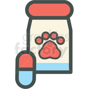 dog vitamins vector icon