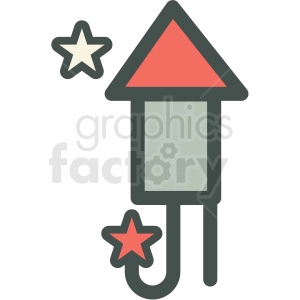 bottle rocket ready to launch guy fawkes day vector icon image
