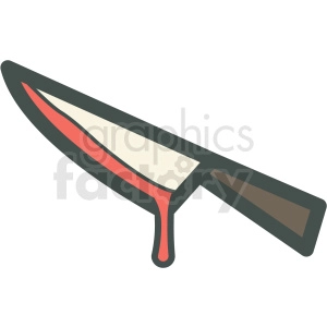 halloween bloody knife vector icon image