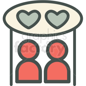 people in love vector icon image