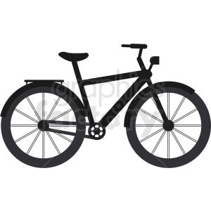 black bicycle vector
