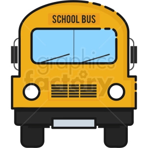 School Bus vector clipart icon