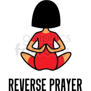 girl doing yoga reverse prayer pose vector clipart