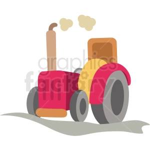 Colorful Cartoon Tractor