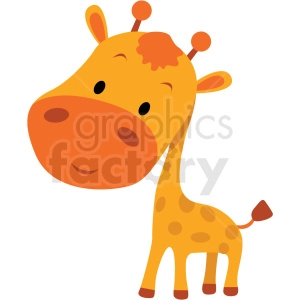 sad giraffe clipart