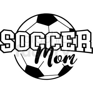 soccer mom with ball vector cut file
