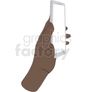 african american look at my phone vector clipart no background