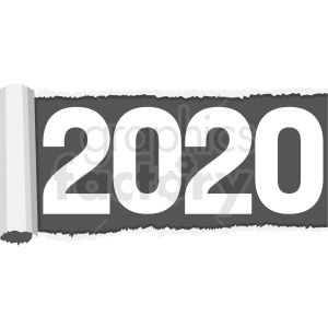 2020 rolled out clipart no background