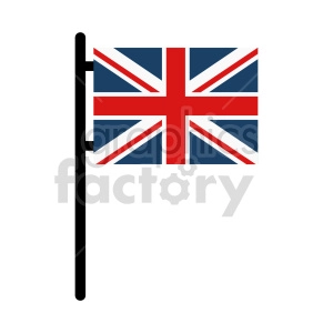 Union Jack Flag of United Kingdom vector clipart 04