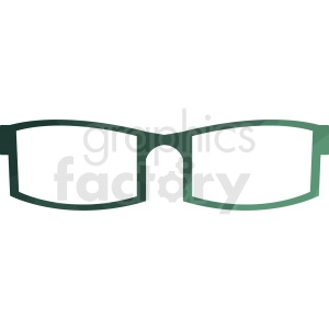 green sunglasses vector clipart