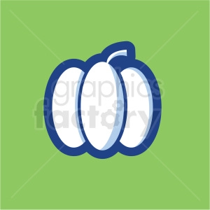 pumpkin vector icon on green background