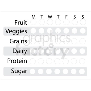 Weekly Meal Tracker Chart