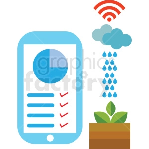 agriculture mobile climate control system vector icon