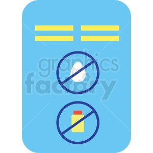 medication instruction card cartoon vector icon