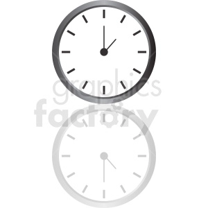 vector clock clipart with gradient fill