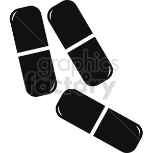 pill clipart black and white