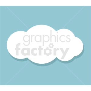 cloud clipart on square background