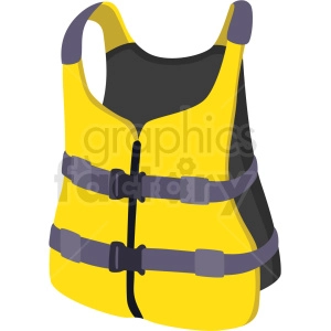 water rafting safety vest vector clipart