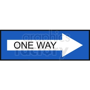 one way sign vector clipart