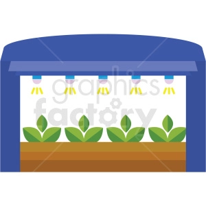 agriculture indoor watering system vector icon