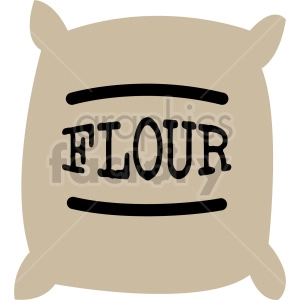flour bag vector clipart