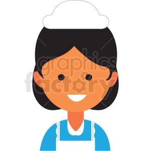 female maid icon vector clipart