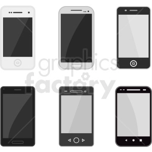mobile phones vector bundle