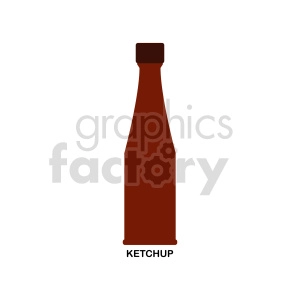 ketchup bottle vector clipart