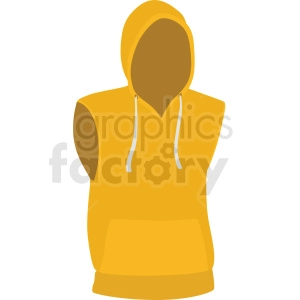 yellow hoodie vector clipart