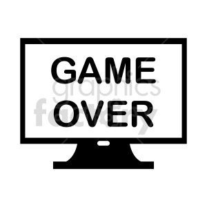 game over vector clipart