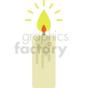lit candle vector icon graphic clipart