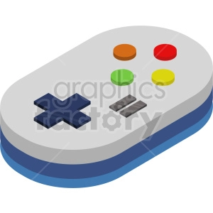 isometric game pad vector icon clipart 1