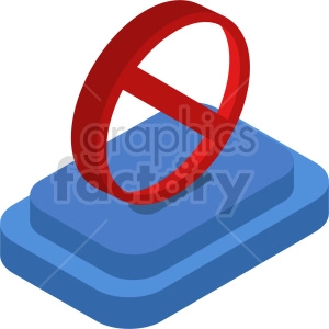 isometric ban cancel symbol vector icon clipart 2