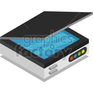 isometric scanner vector icon clipart