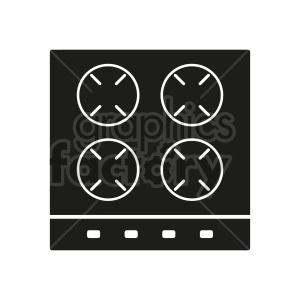 gas stove top vector clipart