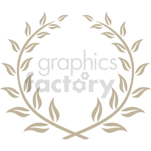 laurel wreath design vector clipart