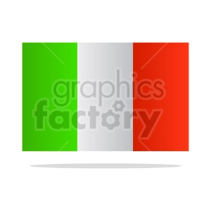 This image features a stylized version of the flag of Italy, depicted with three equal vertical bands of green, white, and red color.
