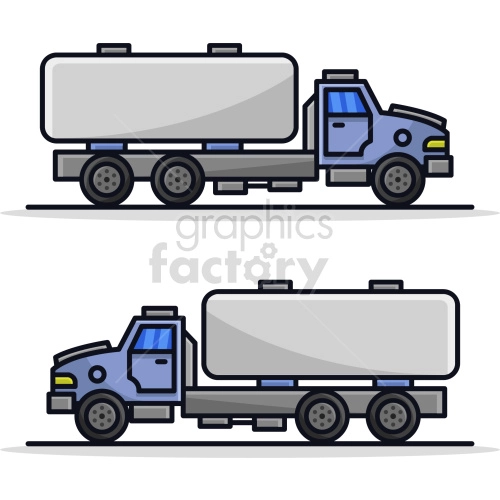 tanker semi truck vector graphic