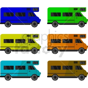 Camper bus vector graphic bundle