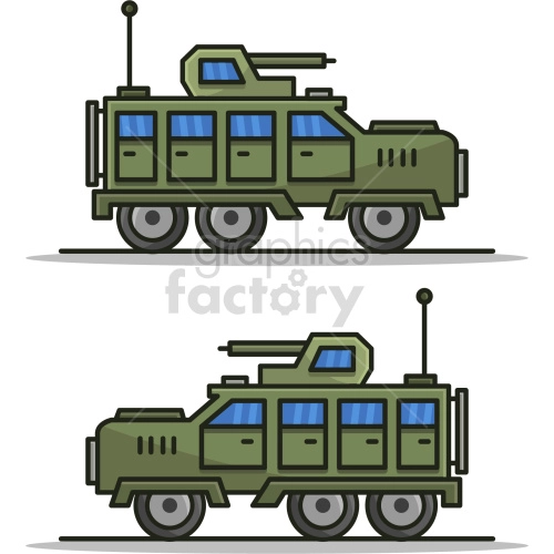 miltary armored vehicle vector clipart